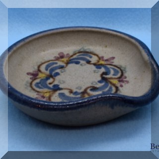K37. Berkshire Pottery spoon rest. 1”h x 5”w - $8